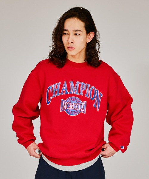 Champion(チャンピオン)の「【Champion/チャンピオン】メンズ アクションスタイル クルーネックスウェットシャツ(スウェット・メンズ・ブラック/レッド系その他6/ヘザーグレー/パープル系その他7・LARGE/MEDIUM/X-LARGE)」の4枚目の写真