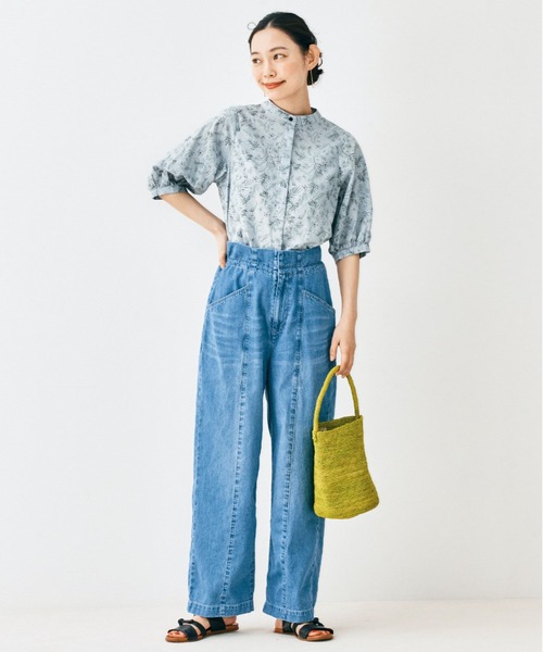 and myera（アンド マイラ）の「ａｎｄ　ｍｙｅｒａ　ボタニカルなブラウス（シャツ/ブラウス・レディース・ブルー系その他・X-LARGE/LARGE/MEDIUM/SMALL）」の10枚目の写真