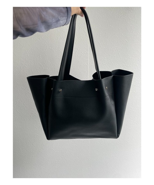 ap retro(アプレトロ)の「フェイクレザーバッグ【A4サイズ収納可】(ハンドバッグ・レディース・ベージュ/キャメル/オフホワイト/グレー/ブラック・FREE)」の15枚目の写真