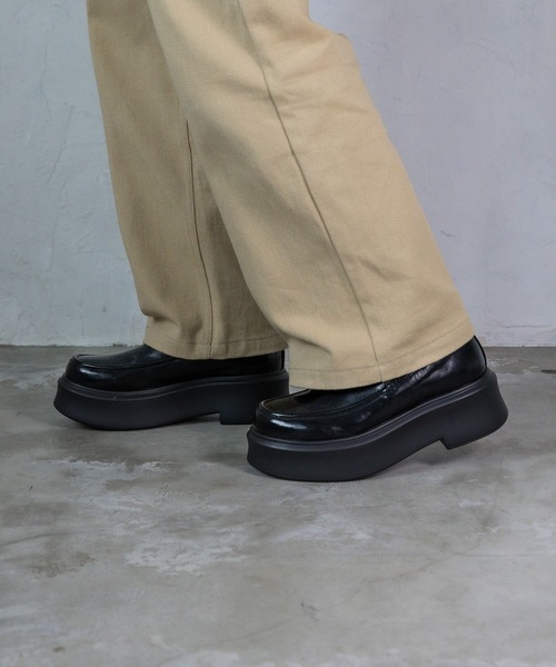 EVOL（イーボル）の「【EVOL】軽量ニット厚底ブーツ IX5540（ブーツ・レディース・ブラック/アイボリー・S/M/L/LL）」の4枚目の写真