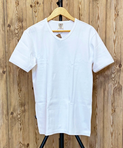 AVIREX（アヴィレックス）の「リブ 半袖 Vネック Tシャツ デイリーウェア（Tシャツ/カットソー・メンズ・オリーブ/ネイビー/ホワイト/チャコールグレー/ブラック/杢グレー・L/XL/M）」の10枚目の写真