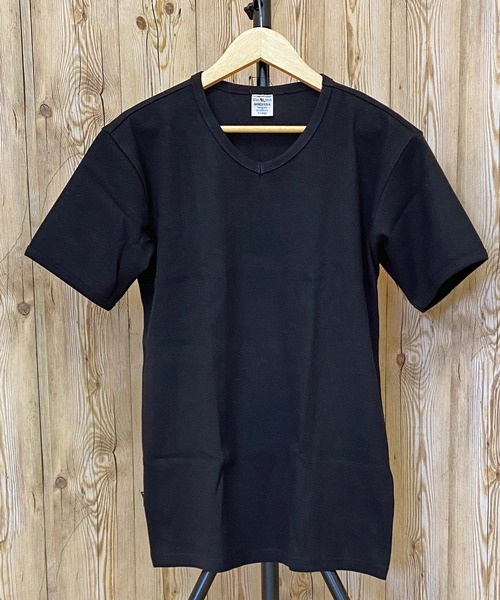 注目■AVIREX■リブ 半袖 ブイネック Tシャツ デイリーウェア リブ 半袖 Vネック Tシャツ デイリーウェア（Tシャツ/カットソー