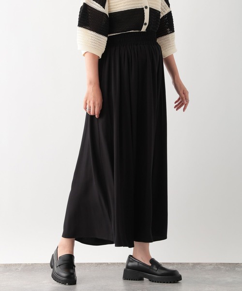 LEPSIM（レプシィム）の「ウエストギャザースカート　138003（スカート・レディース・ブラック/ブラック系その他/ブラウン・FREE）」の6枚目の写真