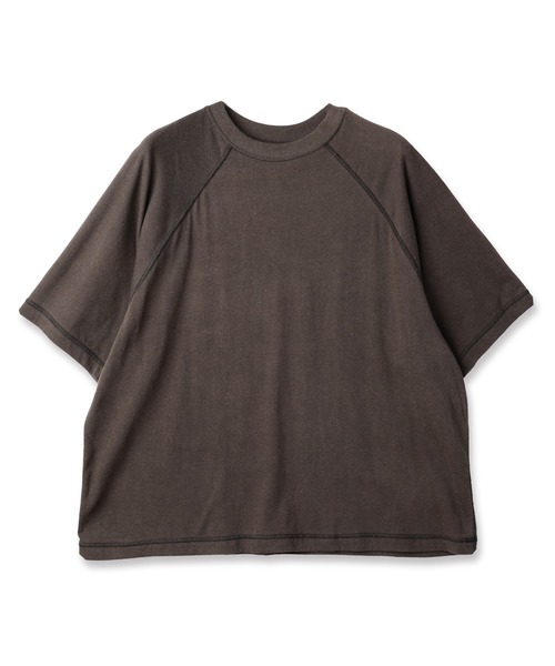 JIEDA(ジエダ)の「PIGMENT RAGLAN TEE(Tシャツ/カットソー・メンズ・ブラック/パープル・1/2)」の2枚目の写真