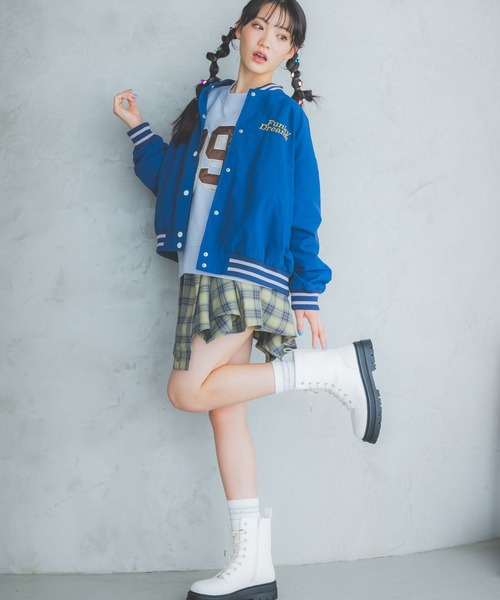 repipi armario（レピピ アルマリオ）の「チェックラップフウヘムスカート（スカート・キッズ・ブラック/グリーン/ベージュ/レッド/ブルー・SMALL/MEDIUM/LARGE）」の8枚目の写真