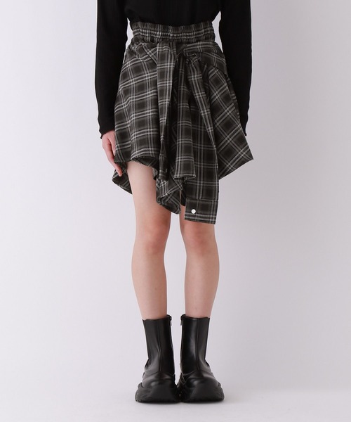 repipi armario（レピピ アルマリオ）の「チェックラップフウヘムスカート（スカート・キッズ・ブラック/グリーン/ベージュ/レッド/ブルー・SMALL/MEDIUM/LARGE）」の17枚目の写真