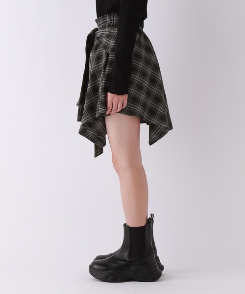 repipi armario（レピピ アルマリオ）の「チェックラップフウヘムスカート（スカート・キッズ・ブラック/グリーン/ベージュ/レッド/ブルー・SMALL/MEDIUM/LARGE）」の18枚目の写真
