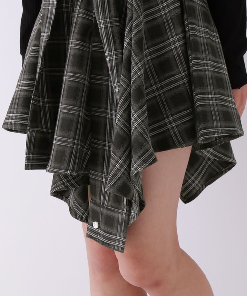 repipi armario（レピピ アルマリオ）の「チェックラップフウヘムスカート（スカート・キッズ・ブラック/グリーン/ベージュ/レッド/ブルー・SMALL/MEDIUM/LARGE）」の21枚目の写真