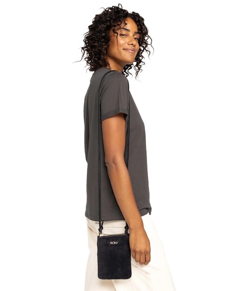 ROXY（ロキシー）の「FEELING GOOD PHONE B/ロキシーコーデュロイミニショルダー（ショルダーバッグ・レディース・ブラック/ピンク・FREE）」の2枚目の写真