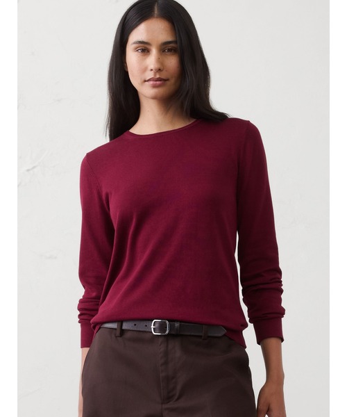 BANANA REPUBLIC FACTORY STORE(バナナリパブリック ファクトリーストア)の「BANANA REPUBLIC FACTORY STORE Forever クルーネックセーター(ニット/セーター・レディース・ワイン/ブラック/ライトパープル/サーモンピンク/キャメル/ホワイト/グレー/レッド/コーラル/ブルー/グリーン/ブルー系その他/レッド系その他/グリーン系その他/レッド系その他2/その他/ブラウン/グリーン系その他2・M/S/XS/L)」の1枚目の写真