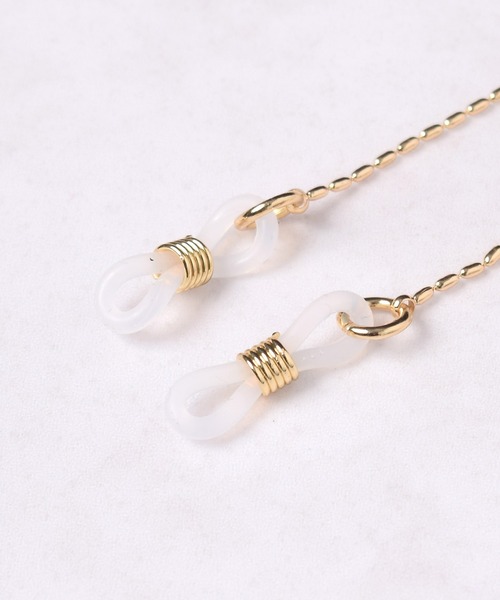 Flowering（フラワーリング）の「粒チェーン/グラスコード（メガネ・レディース・ゴールド/ピンク・FREE）」の3枚目の写真