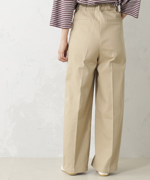 FOUND GOOD（ファウンドグッド）の「ストレッチノワイドパンツ（チノパンツ・レディース・ネイビー/ベージュ/アイボリー/グリーン系8・S/M/L）」の17枚目の写真