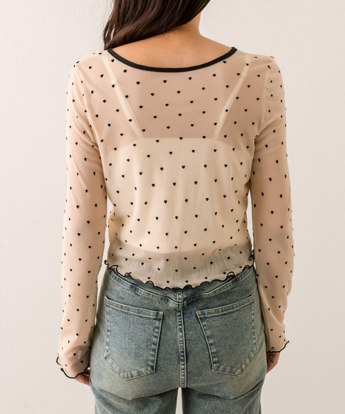 OLIVE des OLIVE（オリーブデオリーブ）の「シアインナー（Tシャツ/カットソー・レディース・アイボリー/ブラック/チェック・FREE）」の8枚目の写真