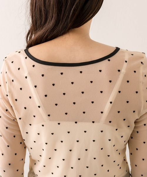 OLIVE des OLIVE（オリーブデオリーブ）の「シアインナー（Tシャツ/カットソー・レディース・アイボリー/ブラック/チェック・FREE）」の7枚目の写真