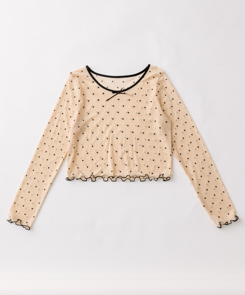 OLIVE des OLIVE（オリーブデオリーブ）の「シアインナー（Tシャツ/カットソー・レディース・アイボリー/ブラック/チェック・FREE）」の14枚目の写真