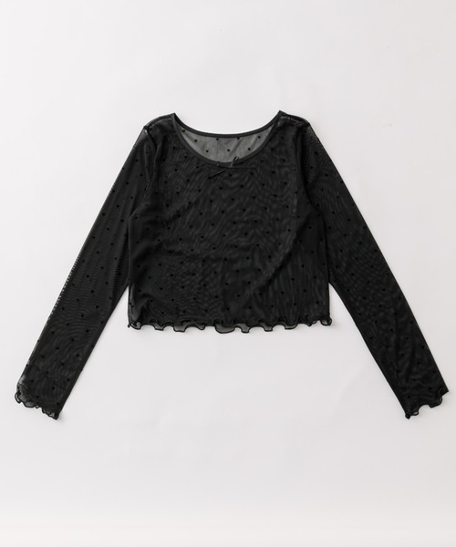 OLIVE des OLIVE（オリーブデオリーブ）の「シアインナー（Tシャツ/カットソー・レディース・アイボリー/ブラック/チェック・FREE）」の15枚目の写真