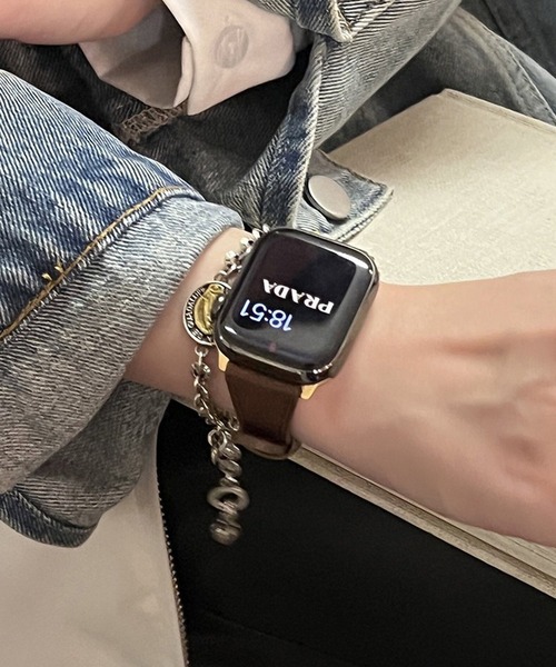 LUON(ルオン)の「LUON / Apple Watch Band / シンプル レザー アップルウォッチ バンド(デジタル腕時計・レディース・ライトブラウン/ライトブルー/ピンク/ブラウン/ライトグリーン/ベージュ/アイボリー/ブラック・B/A)」の4枚目の写真
