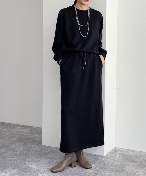 fredy emue（フレディエミュ）の「《セットアップ対応》ダンボールニットスカート（スカート・レディース・グレー/ブラック・38/36）」の3枚目の写真