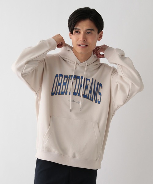 GLOBAL WORK Smile Seed Store(グローバルワーク スマイルシードストア)の「裏毛プリントパーカー/115936(パーカー・メンズ・アイボリー/グレイッシュベージュ/ライトグレー/ブラック・SMALL/MEDIUM/X-LARGE/LARGE)」の9枚目の写真