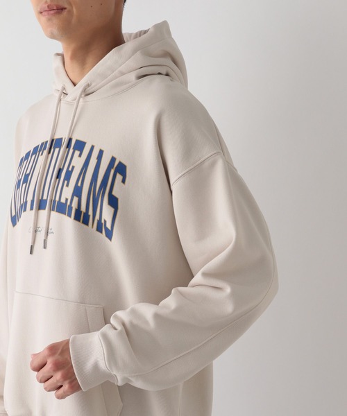 GLOBAL WORK Smile Seed Store(グローバルワーク スマイルシードストア)の「裏毛プリントパーカー/115936(パーカー・メンズ・アイボリー/グレイッシュベージュ/ライトグレー/ブラック・SMALL/MEDIUM/X-LARGE/LARGE)」の16枚目の写真