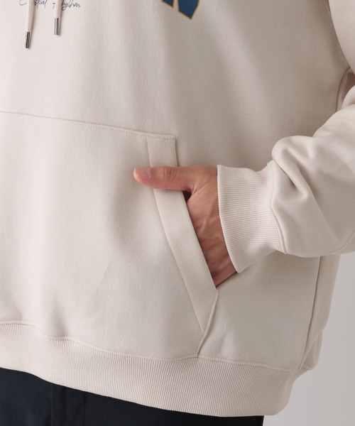 GLOBAL WORK Smile Seed Store(グローバルワーク スマイルシードストア)の「裏毛プリントパーカー/115936(パーカー・メンズ・アイボリー/グレイッシュベージュ/ライトグレー/ブラック・SMALL/MEDIUM/X-LARGE/LARGE)」の18枚目の写真