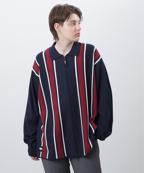 【セール】MANASTASH/マナスタッシュ/MCA STRIPE ZIP KNIT/ストライプジップニット（ニット/セーター）｜MANASTASH（マナスタッシュ）