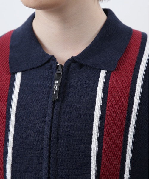 MANASTASH(マナスタッシュ)の「MANASTASH/マナスタッシュ/MCA STRIPE ZIP KNIT/ストライプジップニット(ニット/セーター・メンズ・ネイビー/グリーン/ブラック・XL/L/M/S)」の9枚目の写真
