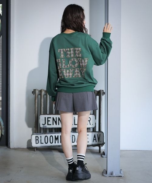 PBLIM（ページボーイリム）の「PBLIM/チェックロゴスウェット（スウェット・レディース・グレー/グリーン/ネイビー・LARGE/MEDIUM）」の7枚目の写真