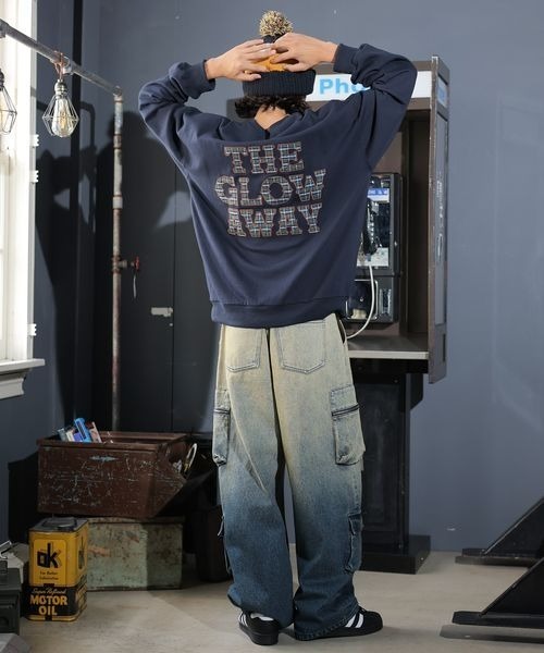 PBLIM（ページボーイリム）の「PBLIM/チェックロゴスウェット（スウェット・レディース・グレー/グリーン/ネイビー・LARGE/MEDIUM）」の9枚目の写真