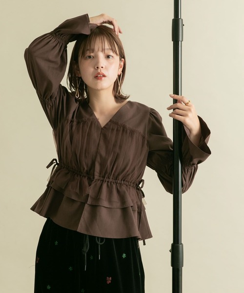 KBF（ケイビーエフ）の「2WAYチュールドッキングブラウス（シャツ