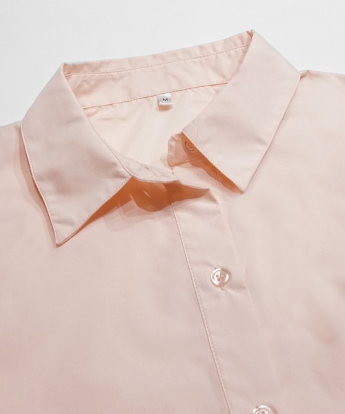 coca(coca)(コカ)の「【WEB限定セール】ウエストシェイプシャツ(シャツ/ブラウス・レディース・ピンク/ホワイト・L/M)」の13枚目の写真