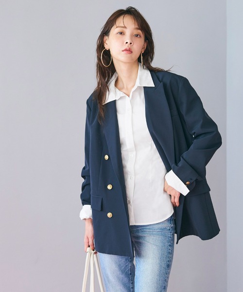 coca(coca)(コカ)の「【WEB限定セール】ウエストシェイプシャツ(シャツ/ブラウス・レディース・ピンク/ホワイト・L/M)」の12枚目の写真