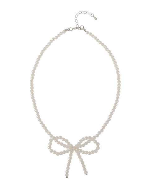 EVRIS（エヴリス）の「PEARL RIBBON CHOKER（チョーカー・レディース・ブラック/ホワイト・FREE）」の2枚目の写真