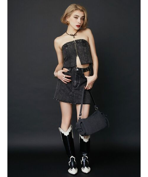 EVRIS（エヴリス）の「PEARL RIBBON CHOKER（チョーカー・レディース・ブラック/ホワイト・FREE）」の9枚目の写真