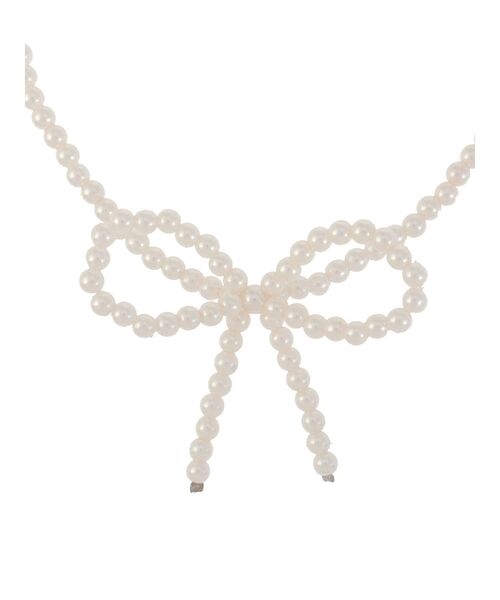 EVRIS（エヴリス）の「PEARL RIBBON CHOKER（チョーカー・レディース・ブラック/ホワイト・FREE）」の10枚目の写真