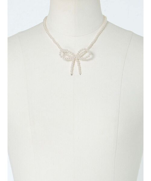EVRIS（エヴリス）の「PEARL RIBBON CHOKER（チョーカー・レディース・ブラック/ホワイト・FREE）」の13枚目の写真