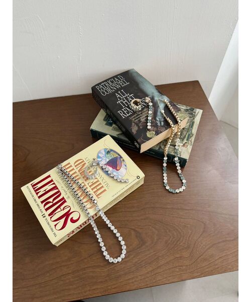 MURUA（ムルーア）の「チェーンMIXビジューネックレス（ネックレス・レディース・シルバー/ゴールド・FREE）」の5枚目の写真