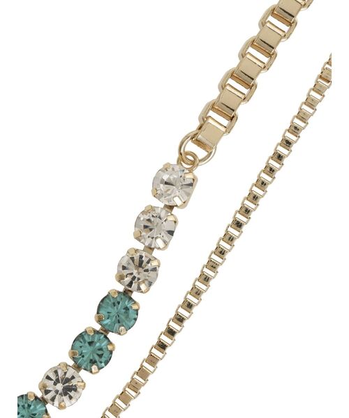 MURUA（ムルーア）の「チェーンMIXビジューネックレス（ネックレス・レディース・シルバー/ゴールド・FREE）」の12枚目の写真