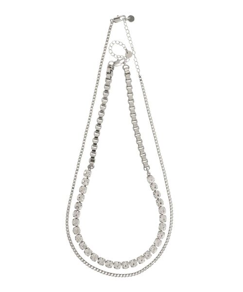 MURUA（ムルーア）の「チェーンMIXビジューネックレス（ネックレス・レディース・シルバー/ゴールド・FREE）」の19枚目の写真