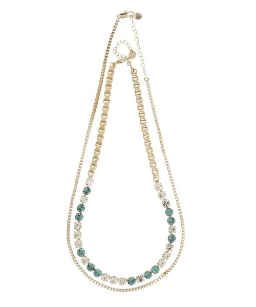 MURUA（ムルーア）の「チェーンMIXビジューネックレス（ネックレス・レディース・シルバー/ゴールド・FREE）」の20枚目の写真