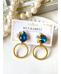 【MUURABBTI】ブルービジューのピアス(MA)