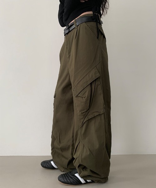 anyonemore コットン切替ワイドパンツ anyonemore パンツ 「A/M