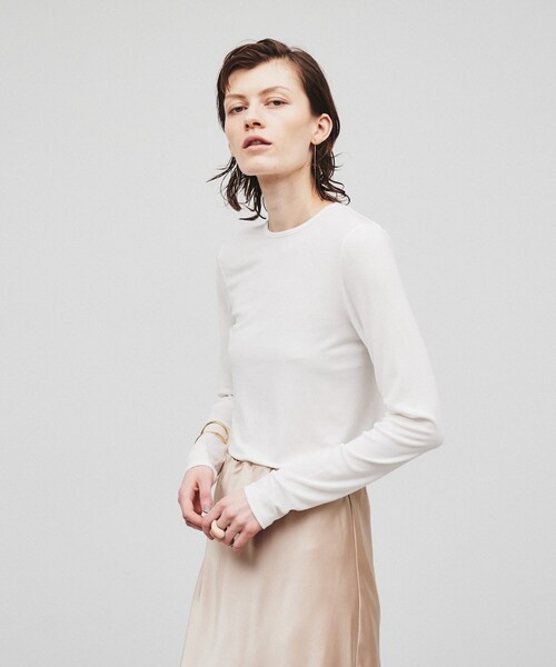 【セール】ラウンドネック ロングスリーブカットソー（Tシャツ/カットソー）｜cloenc（クロエンス） 4,990円