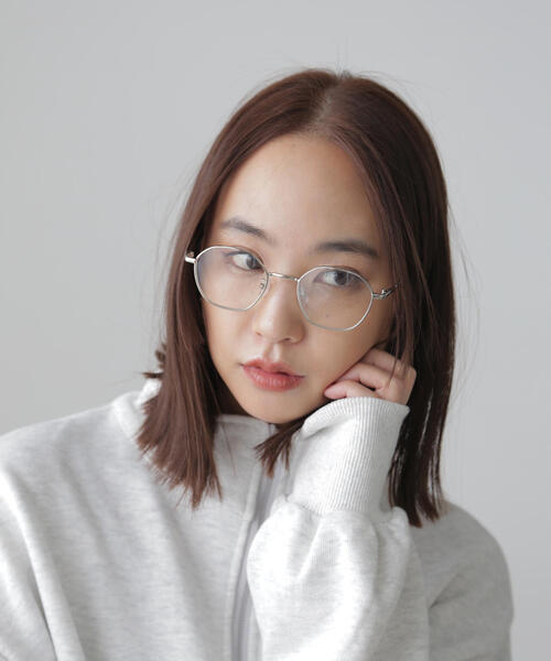 FREE'S MART（フリーズマート）の「◆細フレームサングラス（サングラス・レディース・ホワイト/ブラック・ﾌﾘ-）」の5枚目の写真