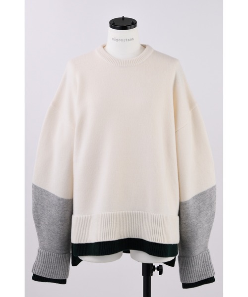 nagonstans（ナゴンスタンス）の「カフスレイヤード ニットプル