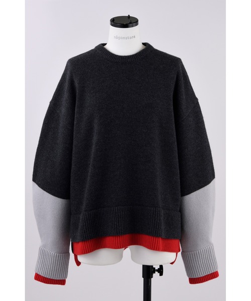 nagonstans（ナゴンスタンス）の「カフスレイヤード ニットプル