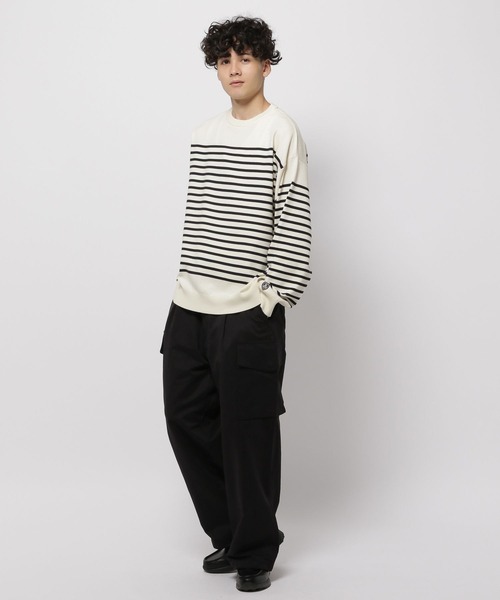 ORCIVAL（オーシバル）の「【ORCIVAL(オーシバル)】クルーネックプルオーバー（ニット/セーター・メンズ・オレンジ/ブラック/オフホワイト・MEDIUM）」の4枚目の写真