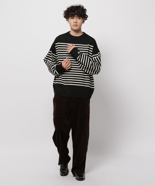 ORCIVAL（オーシバル）の「【ORCIVAL(オーシバル)】クルーネックプルオーバー（ニット/セーター・メンズ・オレンジ/ブラック/オフホワイト・MEDIUM）」の7枚目の写真