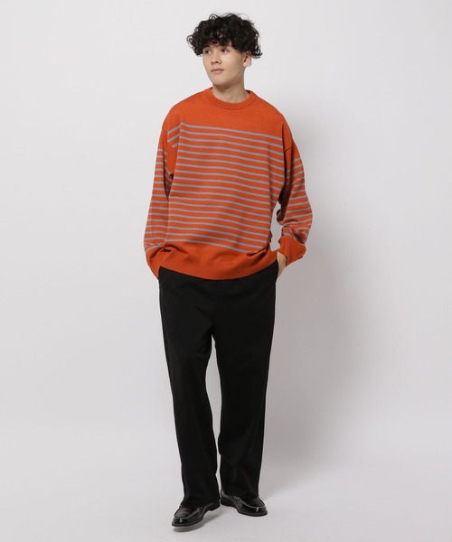 ORCIVAL（オーシバル）の「【ORCIVAL(オーシバル)】クルーネックプルオーバー（ニット/セーター・メンズ・オレンジ/ブラック/オフホワイト・MEDIUM）」の8枚目の写真