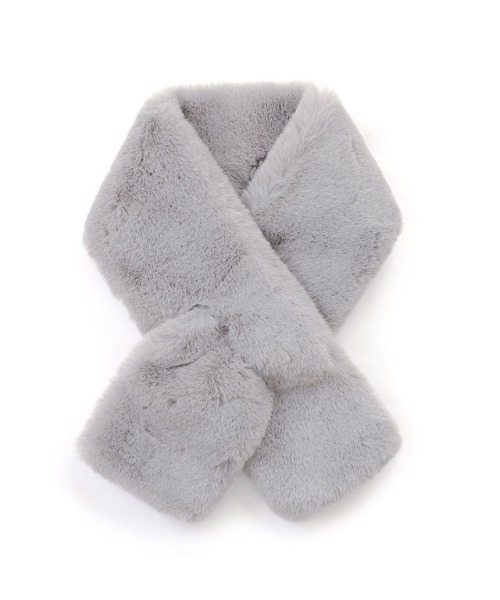 Pierrot（ピエロ）の「エコファーティペット（マフラー・レディース・チャコール/アイボリー/グレイッシュベージュ/グレー/キナリ・FREE）」の15枚目の写真